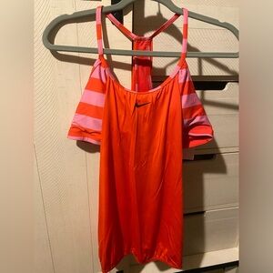 Nike Statement Stripe Layered Tankini Swim Top!! Size L